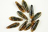 10pc 5X16mm CRYSTAL CHROUST COFFEE BROWN DAGGER CZECH GLASS BEADS CZ123-10